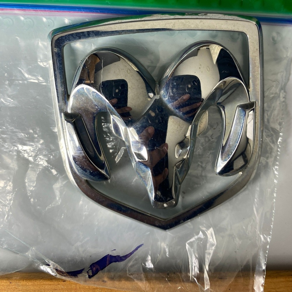 Dodge Ram‎ Head Shield Emblem Badge Chrome